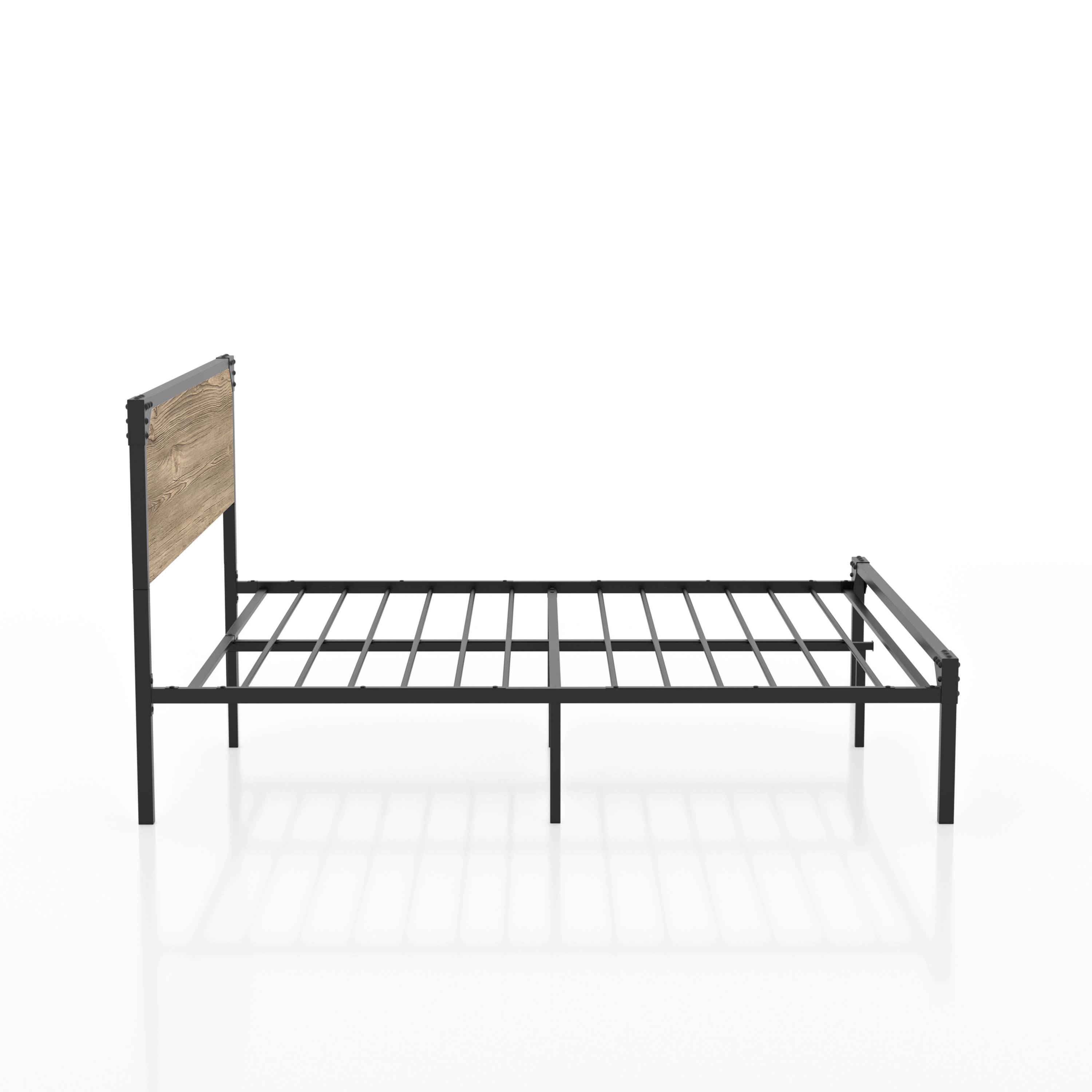 Budenholz Platform Bed in Light Gray